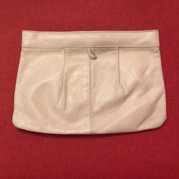 Cream white vintage leather clutch - Picture 1 of 6